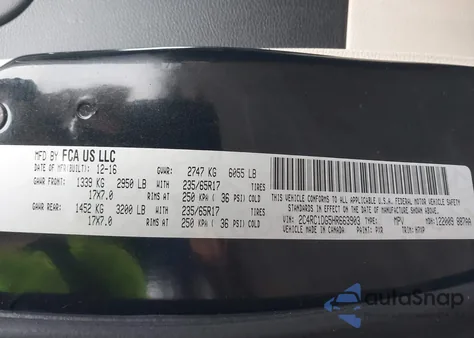 2017 Chrysler Pacifica Touring из США, поврежденный, VIN 2C4RC1DG5HR663903